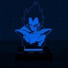 Luminária Led 3D Vegeta Dragon Ball Z Abajur - Azul - 1