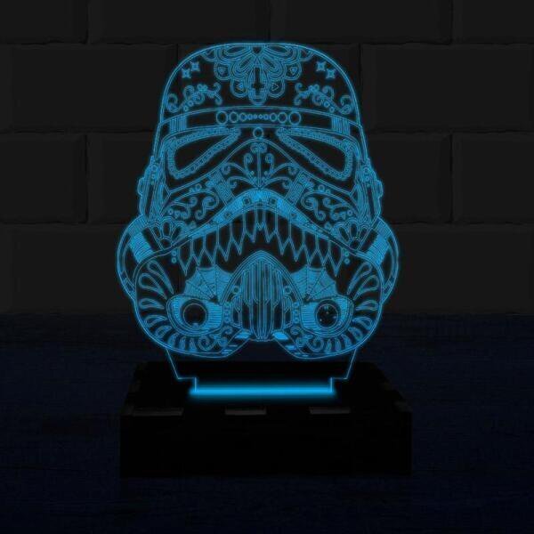 Luminária Led D Star Wars Stormtrooper Azul MadeiraMadeira