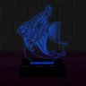 Luminária Led 3D Peixes Abajur 3 - Azul - 1