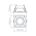 Ver imagem 2 de Spot de Embutir Recuado Stella Square Ar70 Gu10 Quadrado Bivolt