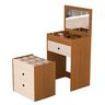 Penteadeira Cômoda Olivia Mdf 80x60cm Espelho Banqueta:naturale/off White - 5