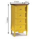 Ver imagem 3 de Cômoda Alta 4 Gavetas Estreita Amsterdã Amarelo/Amêndoa