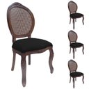 Ver imagem 1 de 4 Cadeira Medalhão Madeira Entalhada com Tela Telinha Palhinha Poltrona Natural Provençal Indiana de