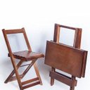 Ver imagem 3 de Mesa Dobrável com 4 Cadeiras 70x70 Imbuia