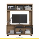 Ver imagem 3 de Rack Estante para Sala Maia 160 X 199 Cm 2 Portas Nichos Mdp Mel Grafite - Clicklar