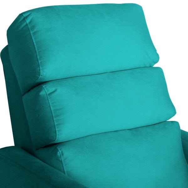 Poltrona Do Papai Reclinável Salem Decorativa Suede Azul Tiffany - 4