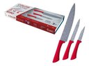 Ver imagem 2 de Conjunto Facas 3 Pçs Vulcano Euro Home Original Chef Cozinha - Vermelho