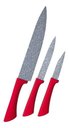 Ver imagem 1 de Conjunto Facas 3 Pçs Vulcano Euro Home Original Chef Cozinha - Vermelho