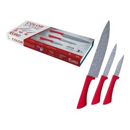 Conjunto Facas 3 Pçs Vulcano Euro Home Original Chef Cozinha - Vermelho - 2