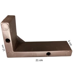 Kit 28 Pé Cantoneira Canto Sofá Poltrona Tabaco 12x21cm - 6