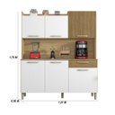 Ver imagem 2 de Armário de Cozinha Compacta 6 Portas 1 Gaveta Gênova - Freijó/supremo/cp Ripado Freijó