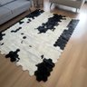 Tapete de Couro Preto e Branco 200x250 Placas Hexagonal 12cm - 1