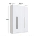 Ver imagem 3 de Guarda-Roupa Modulado 158cm com 4 Portas Cabideiros e Gavetas Integrato