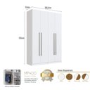 Ver imagem 7 de Guarda-Roupa Modulado 158cm com 4 Portas Cabideiros e Gavetas Integrato