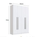 Ver imagem 3 de Guarda-Roupa Modulado 158cm com 4 Portas Cabideiros e Gavetas Integrato