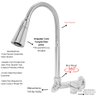Torneira Flexivel de Parede com Saida para Maquina Lavar Louça e Roupa Tubo Dois Jatos Cromado Samer - 2