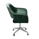 Ver imagem 3 de Poltrona Zara Giratória Reclinável Veludo Verde 270 Bella Decor