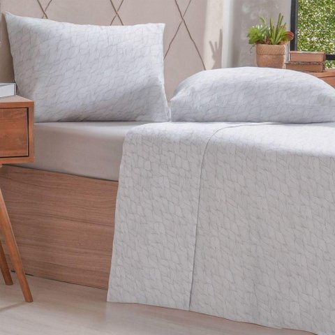 Jogo de Cama King 4 Pçs 150 Fios Super Macio 100% Algodão Pierre Bene Casa