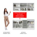 Ver imagem 6 de Armário de Cozinha Compacta 180cm Branco Cinza Agata Madesa 01