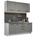 Ver imagem 3 de Armário de Cozinha Compacta 180cm Branco Cinza Agata Madesa 01