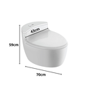 Ver imagem 5 de Vaso Sanitário Monobloco Esmaltado | Luwo 104 | Descarga 3l Eficiênte e Econômica com Jato Plus | In
