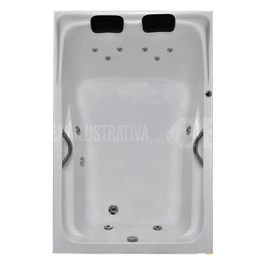 Banheira Dupla Amazônia COMPLETA com hidro em acrílico   (1,09x1,59x0,38) 110 v