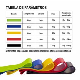 Kit Mini Band 5 Faixas Elásticas Exercício Funcional Lorben - 5
