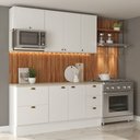 Ver imagem 1 de Cozinha Completa Milla Max Armário e Balcão Branco Carraro