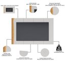 Ver imagem 4 de Rack para Sala Retrô com Painel para TV 65 pol com LED 216cm Salerno C04 Off White Matte Freijó - Ly