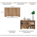 Ver imagem 2 de Aparador Buffet 4 Portas Com Pés Quadrados Rustic/natural