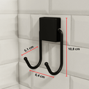 Ver imagem 3 de Porta Toalha Gancho Duplo - Organizador de Banheiro - Linha Premium