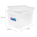 Ver imagem 5 de Kit 2 Caixa Organizadora Grande com Trava Cristal 30 Litros