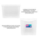 Ver imagem 2 de Kit 2 Caixa Organizadora Grande com Trava Cristal 30 Litros