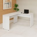 Ver imagem 1 de Mesa Escrivaninha 135cm Tampo 30mm Pés Painel F5 Office
