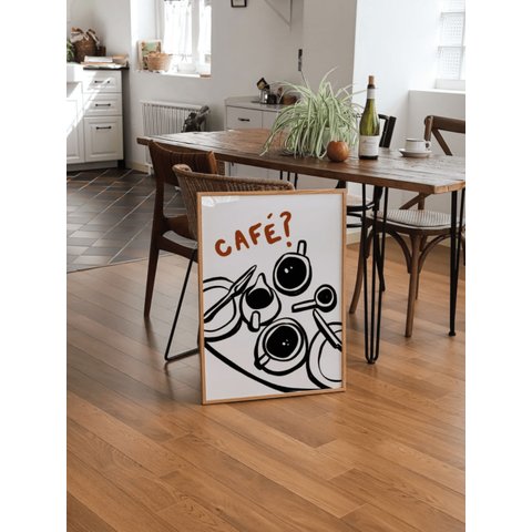 Quadro Decorativo Café Moderno