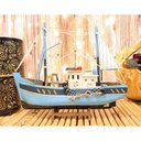 Ver imagem 3 de Miniatura Barco Navio Caravela Madeira Enfeite Decorativo 29cm
