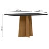 Mesa de Jantar Anitta 135x90 Cm com Vidro Ype Preto e 4 Cadeiras Mariana Veludo Nude – New Ceval - 2