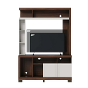 Ver imagem 4 de Estante Elba para TV até 50 Polegadas com 2 Pts com Frisos - Nogueira Real/ Off White Matte Colibri
