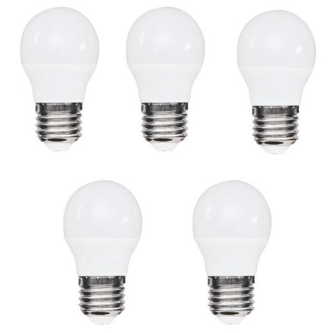 Kit 5 Lâmpadas Led Bolinha 3W 3000K (Branco Quente)