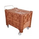 Ver imagem 1 de Caixa Completa C/ Tampas, Rodas, Cabo 370 Litros Marrom