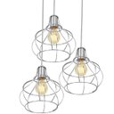 Ver imagem 2 de Lustre Pendente Triplo Aladim Aramado Cromado