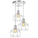 Ver imagem 1 de Lustre Pendente Triplo Aladim Aramado Cromado