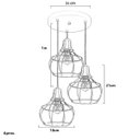 Ver imagem 3 de Lustre Pendente Triplo Aladim Aramado Cromado