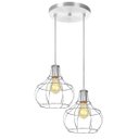 Ver imagem 1 de Lustre Pendente Duplo Aladim Aramado Cromado