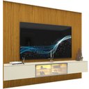 Ver imagem 5 de Home para TV Ripado 220 Supremo LED Reflecta 100% MDF Naturale Off White - Gelius