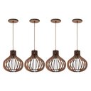 Ver imagem 1 de Kit 4 Pendentes Luminárias MDF Balao com Fio Ajustável 25cm