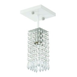 Lustre Clearcrillic Cristal Acrílico Quadrado Branco - 1
