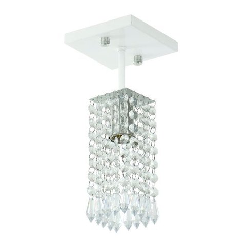 Lustre Clearcrillic Cristal Acrílico Quadrado Branco