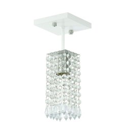 Lustre Clearcrillic Cristal Acrílico Quadrado Branco - 2