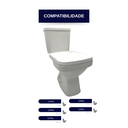Ver imagem 4 de Assento Tampa Vaso Sanitário Lírio Fiori Almofadado Branco Ideal Lar
